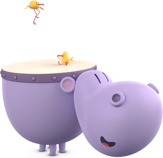Bongo, the hippo bongo drum