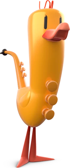 Patty, the duck-saxophone